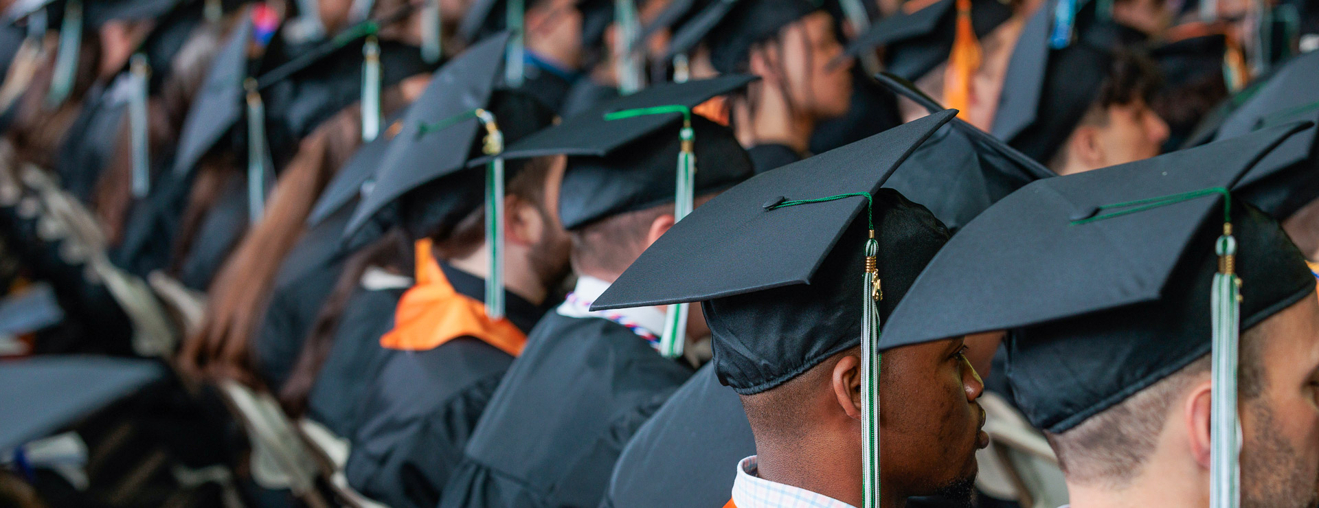 Graduates seated at commencement