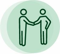 Icon of two people shaking hands