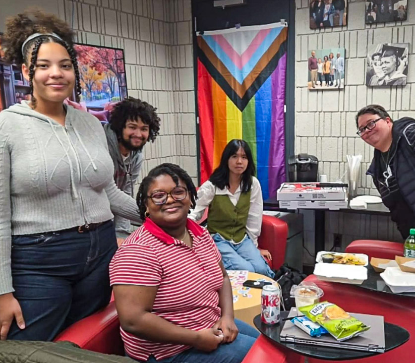 Students in Bristol Community College's Multicultural Student Center