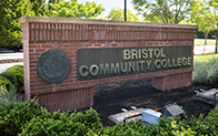 brick sign that says Bristol Community College
