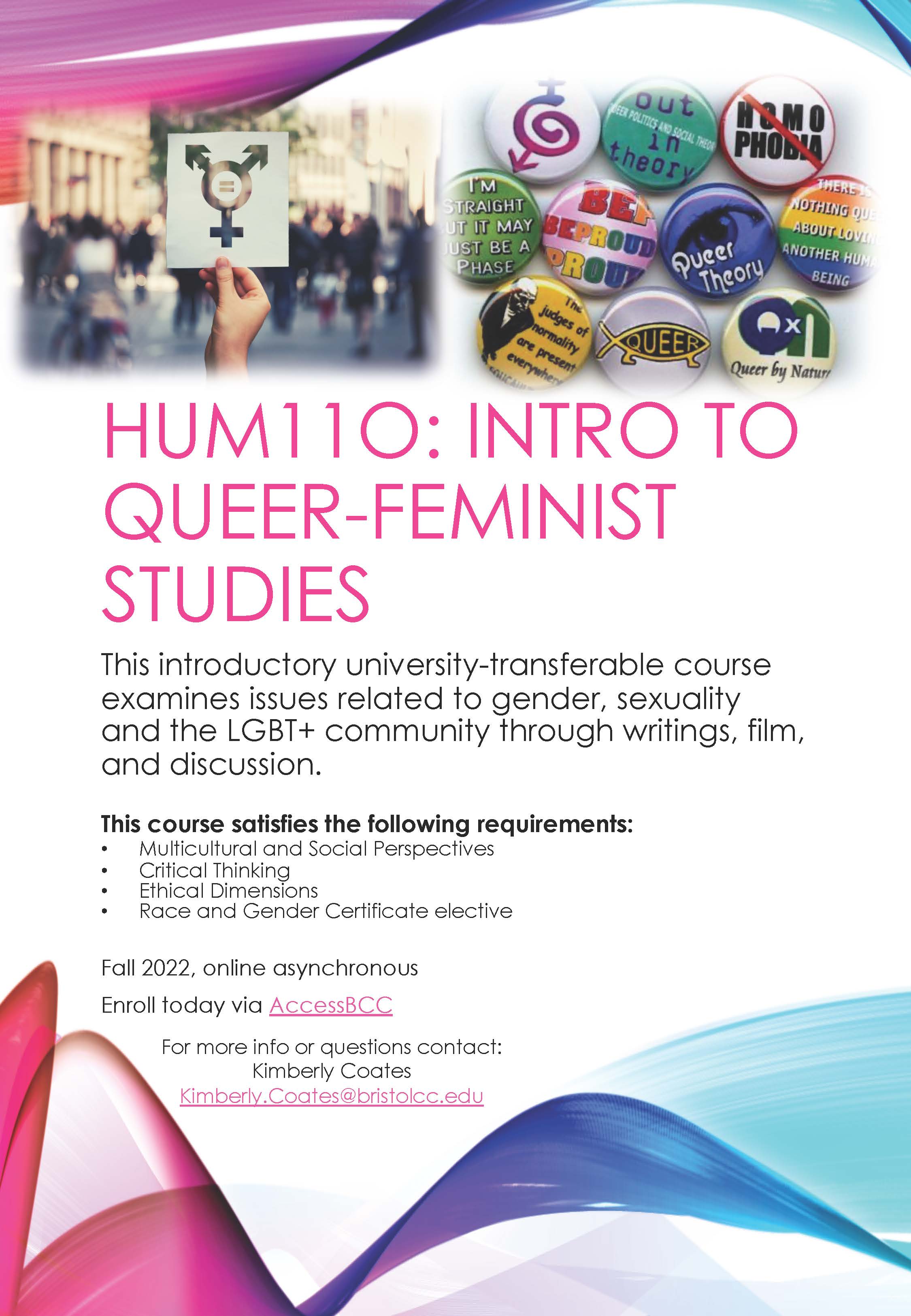 Humanities 110 course flyer