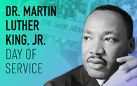 dr. martin luther king jr. day of service graphic